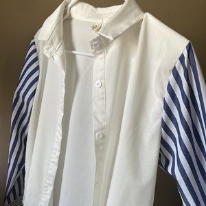 White Stripe button down blouse